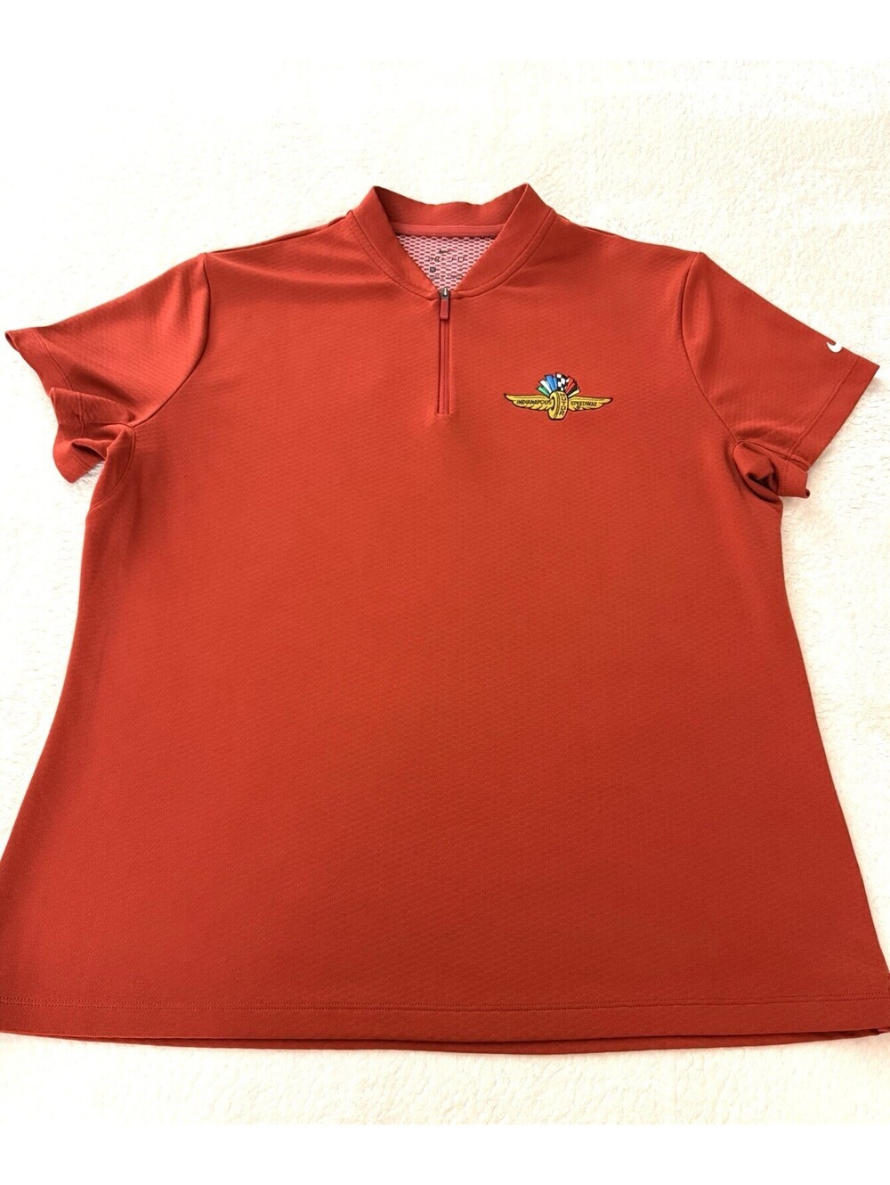 Nike Dri-FIT Indianapolis Motor Speedway 500 Men’s XL Red 1/4 Zip Shirt - Picture 1 of 9